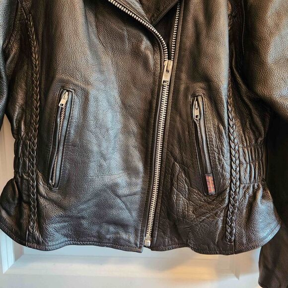 Hot Leathers Women's Leather Biker Moto Jacket Size Large - Picture 11 of 11